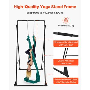 Supporto per Yoga con Struttura Triangolare, Capacità Massima 200 kg, per Amaca da Yoga e Seta Aerea, con Amache da Yoga in Schiuma EVA da 16,7 cm - Product Image 2