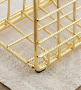 Distributeur de serviettes en métal doré, design unique, porte-serviettes en fil métallique pour la table et les accessoires de maison - Product Image 4
