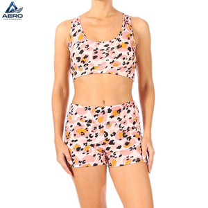 Conjunto Deportivo Personalizado para Mujer 2026, Ropa Deportiva de 2 Piezas, Top Corto y Pantalones Cortos de Cintura Alta, Conjuntos Deportivos Sublimados - Product Image 1