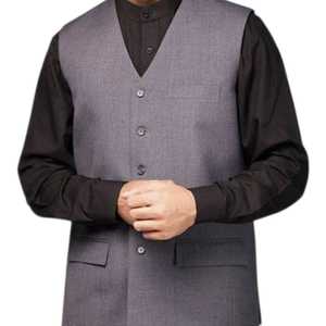 Gilet de créateur pour homme, style ethnique, vêtement formel, gilet brodé élégant pour Mehndi, Nikah, mariage, fête, tailles et couleurs personnalisées, vente en gros - Product Image 1