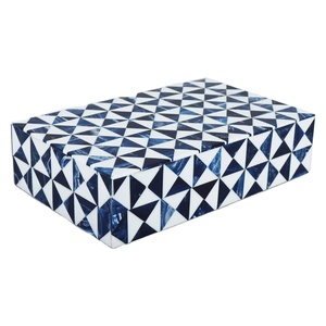 Boîte à bijoux de luxe en bois de style industriel écologique au design personnalisé, faite à la main, décorative pour les cadeaux de fête et le stockage - Product Image 1