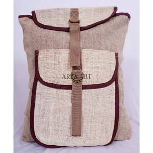 Sacs à dos pour ordinateur portable en chanvre, nouveau design, sacs durables, nouvelle arrivée, sac en coton, unisexe, multi-usages, sacs à dos de voyage - Product Image 3