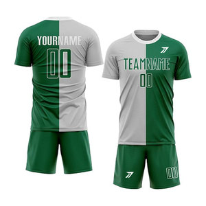 ชุดฟุตบอลไล่เฉดสีสำหรับผู้ชาย ผู้ใหญ่ เสื้อเจอร์ซีย์ระบายอากาศได้ดี ผลิตจากโพลีเอสเตอร์ รับสกรีนโลโก้ หมายเลข และชื่อ ผลิตตามแบบ OEM ขายส่ง B2B - Product Image 1