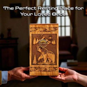 AYAANS Rosewood wooden Hand Carved Wooden Hot Selling cremation Urn Box for Adult Ashes Wholesale Cremation Urns (6X6X11)IN - Product Image 2