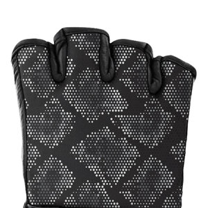Venomous Black Viper MMA Gloves Leather <b>Open</b> Palm with short Finger Grappling Fight Gloves Durable Training Gear - Product Image 4