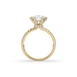 Bague en or 14K 10K avec diamant de laboratoire 3,08 carats, taille brillant rond, légère, unique, pièce de mode pour femme - Product Image 2