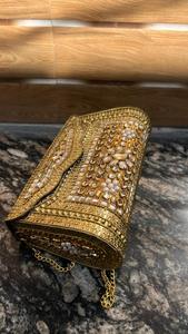 Pochette de soirée de luxe écologique faite à la main en mosaïque Kundan pour femme, idéale pour mariage et réception, sac de créateur tendance - Product Image 4