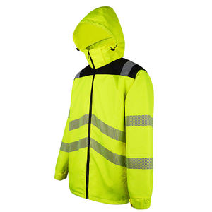 High Visibility <b>Work</b> <b>Waterproof</b> Reflective Jacket Breathable Men Safety Softshell Winter Jacket - Product Image 5