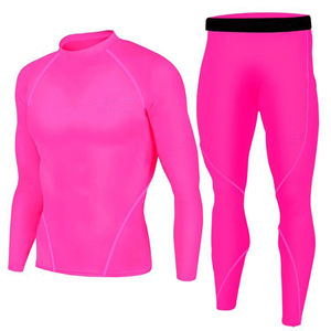 <b>Men</b> Custom Printed Front Gym Fitness <b>Compression</b> Yoga 2PC Comfortable Elastic Workout Four-Way Stretch Quick Dry Breathable - Product Image 1