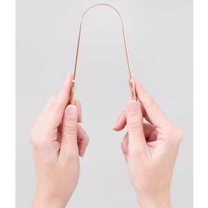 Nettoyeur de langue en cuivre, brosse manuelle en métal antibactérienne pour l'hygiène buccale - Product Image 5