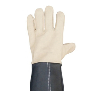 Gants de sécurité en cuir de vachette pour le soudage, résistants à la chaleur extrême, ignifuges, protection des mains pour le travail, la chasse LGW-0020 - Product Image 6