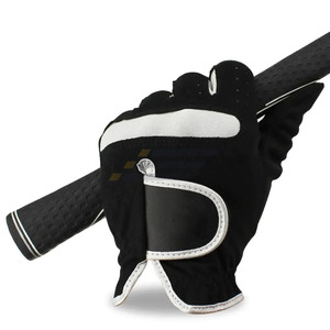 Gants de golf en cuir véritable bleus, très demandés, en fibres douces, respirants, légers, anti-UV, antidérapants, pour homme (main gauche/droite) - Product Image 3