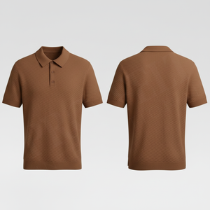 Polo de Manga Corta para Hombre, Talla Grande, Transpirable, Texturizado, Informal, Ligero, de Verano, Mezcla de Algodón Suave, para Golf - Product Image 2