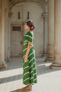 Nuevo Vestido Formal Largo Hasta el Suelo para Mujer, Estilo Tradicional con Encaje Ecológico, 100% Algodón, Corte en A, 2024 - Product Image 4