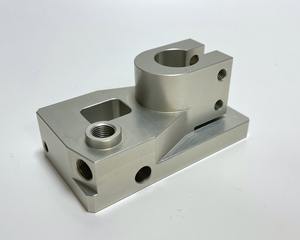 Clamp <b>Mount</b> Base with Integrated Manifold (also called Shaft Clamp Bracket or Fixture Base <b>Block</b> with Ports) - Product Image 3