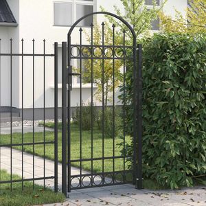 Poteau de clôture en acier avec verrouillage gris 200 x 88 x 14 cm pour portails - Product Image 1