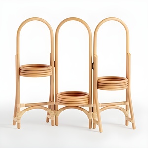 <b>Corner</b> Plant Rack Shelf Flower Display Racks Customizable Shape Rattan Plant <b>Stand</b> for Indoor Tree - Product Image 6