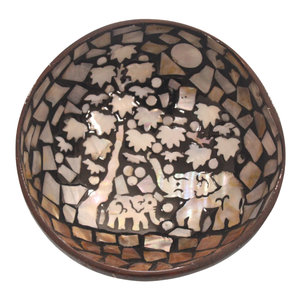 Cuencos de Coco Grabados de Diseño Moderno al por Mayor, Artesanía Única y Sostenible, Pulidos, Ecológicos, Dorados - Product Image 2