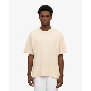 T-shirt uni à col rond et manches courtes pour homme, coupe oversize, jersey uni devant et dos, personnalisable OEM, vente en gros, fabricant de vêtements décontractés - Product Image 6