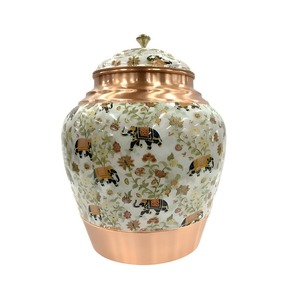Copper Water <b>Dispenser</b> Tumblers Enamel Printed Pure Copper <b>Drinking</b> Pot Tumblers Best Wedding Gifts Manufacturer From India - Product Image 2