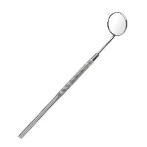 กระจกตรวจฟันพรีเมียมพร้อมด้ามจับ สแตนเลสสตีล ผิวด้านหน้าเคลือบโรเดียม อุปกรณ์ตรวจสุขภาพช่องปาก มาตรฐาน CE ISO - Product Image 1