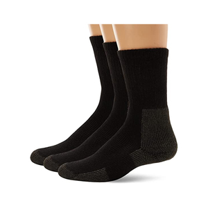 High Quality Men's Knitted Crew <b>Socks</b> 100% <b>Wool</b> Breathable Custom Logo Heathered Gray Cushioned Sports Thick OEM Design - Product Image 2