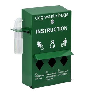 Dispenser Bloccabile per Sacchetti Igenici per Cani da Esterno con Bottiglia per Lavaggio Mani, 600 Sacchetti per Rifiuti, Palo per Recinzione per lo Smaltimento dei Rifiuti degli Animali Domestici - Product Image 5