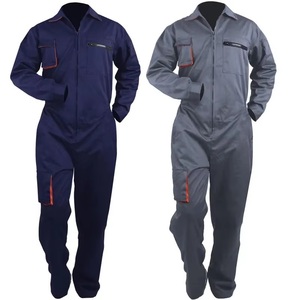 Men's Long Sleeve Blue Red Orange Green Work Coverall <b>Overall</b> Multi-Pocket Zip Front Worker Uniform <b>Mechanic</b> Jumpsuit Trouser - Product Image 5