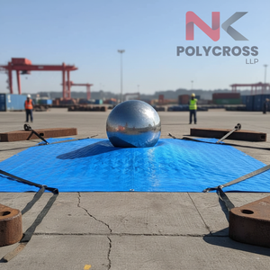 Lona plegable de la marca India Tarpaulin, de polietileno, ligera, impermeable, para acampar, refugio temporal y eventos al aire libre. - Product Image 2