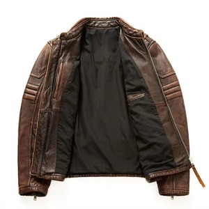 <b>Men</b> <b>Leather</b> <b>Jacket</b> Stand Collar Biker Coat Zipper Regular Fit Outdoor Winter Avirex <b>Leather</b> <b>Jacket</b> for <b>Men</b> Winter <b>Leather</b> <b>Jacket</b> - Product Image 3
