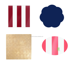 Mantel Individual bohemio ecológico de alta calidad HNH Craft, placas de cargador de nácar con diseños y colores OEM para varios regalos - Product Image 5