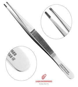 คีมผ่าตัดแบบละเอียดอ่อน Barsky ขนาด 9x9 ฟัน คีมผ่าตัดแบบใช้นิ้วหัวแม่มือ ทำจากสแตนเลส เครื่องมือแพทย์ - Product Image 1