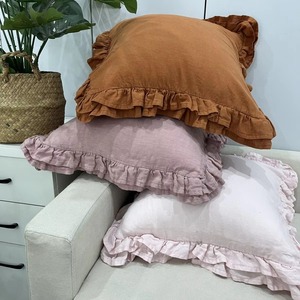 Ruffle Edge Linen <b>Pillow</b> Cases Bohemian Style Handmade Home <b>Decor</b> <b>Pillow</b> Case - Product Image 6