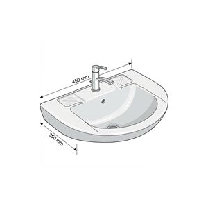 Lavabo Ovalado Minimalista con Borde Delgado, Lavabo de Sobremesa Moderno, Lavabo de Encimera Poco Profundo, Estilo Europeo, Ecológico, para Montar en la Pared - Product Image 3