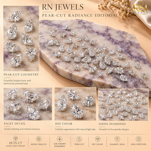 Cautivador Diamante Suelto Cultivado en Laboratorio con Corte Pera de 10.75 Quilates, Color DEF |   Proporciones Elegantes, Facetado Artístico y Brillo Distintivo - Product Image 5