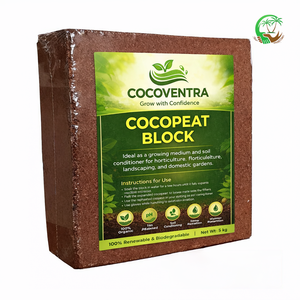 Coco Coir 5Kg Brick Soil Conditioner Low Ec For Garden <b>Beds</b> And Potting Mix Water Retention Australia Buyers Made From India - Product Image 1