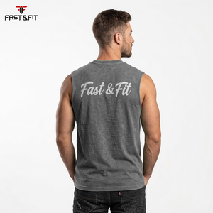Custom Logo Polyester Knit <b>Tank</b> <b>Top</b> Summer Sporty Style Breathable Quick Dry Anti-Pilling <b>Loose</b> Design Sleeveless Vest - Product Image 2