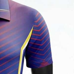 Chemises en tricot uni pour hommes avec impression de logo personnalisé, de haute qualité, décontractées, sublimées, à manches courtes, séchage rapide, respirantes, écologiques - Product Image 4