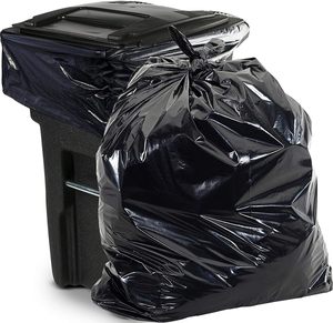 Bolsas de Basura Resistentes TH GB-026 de 65 Galones, Negras, de HDPE, 1.5 Mil, Sellado Térmico, Extra Fuertes, para Hoteles, Restaurantes, Parques y Uso Comercial - Product Image 1