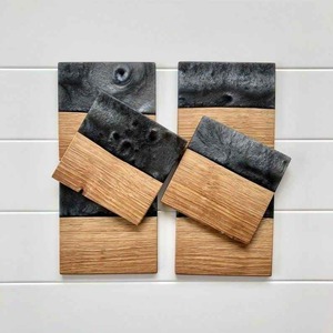 Wholesale Handmade Epoxy Resin <b>Coasters</b> <b>Set</b> Marble Style Decorative Home Gift - Product Image 2