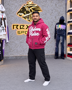 Custom Full <b>Zip</b> <b>Hoodie</b> Unisex Rhinestone Graphic Streetwear Oversized Fleece Sweatshirt Kangaroo <b>Pocket</b> Custom Label Winter Wear - Product Image 2