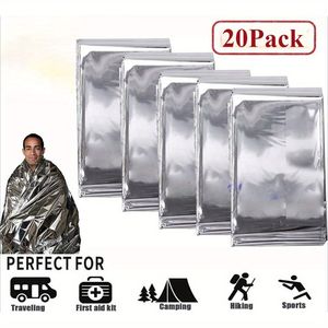 Paquete de 20 Mantas Térmicas de Emergencia, Aislantes, de Mylar, para Supervivencia, Seguridad y Calor - Product Image 1