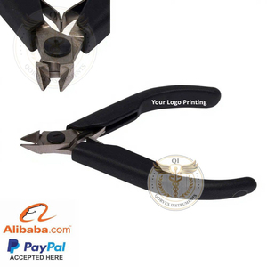 Precision Side <b>Cutters</b> Slim Tapered Head Semi-<b>Flush</b> Micro Bevel Antistatic Safe Grip Stainless Steel Jewelry - Product Image 2