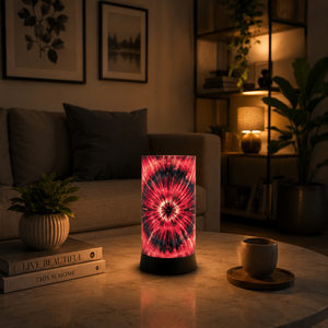 Red Spiral Glow LED Table Lamp <b>USB</b> Powered Modern Bedside <b>Night</b> <b>Light</b> Decorative Accent Lamp for Bedroom Living Room Office - Product Image 2