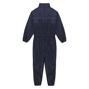 Navy Blue Work Coverall With Red Zipper Pocket Mechanical Uniform Industrial Utility <b>Overalls</b> For <b>Construction</b> Workwear - Product Image 3