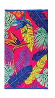 Serviette de plage extérieure 100 % coton éponge à carreaux, écologique, séchage rapide, toutes saisons, impression personnalisée, taille personnalisable