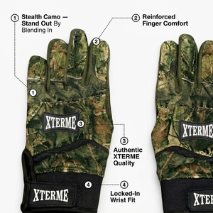 Gants de frappe en cuir avec fermeture auto-agrippante au poignet, gants de frappe de baseball pour l'entraînement de compétition avec logo personnalisé - Product Image 2