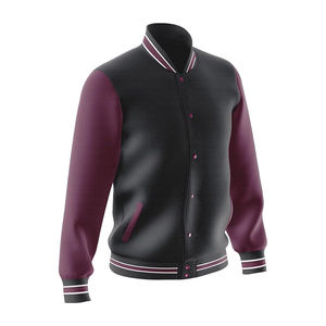 เสื้อแจ็คเก็ตวาร์ซิตี้แบบมีกระดุม ปักลายเชนิลล์ตัวอักษรตามสั่ง OEM สำหรับฤดูหนาว สไตล์สตรีทแวร์ ผ้าขนสัตว์หลากสี แขนยาว แต่งแพทช์ - Product Image 5