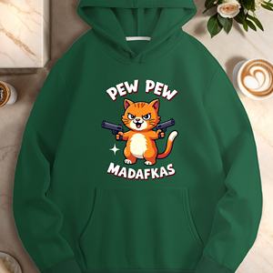 Humor Cat PEW MADAFKAS sudaderas con capucha para mujer - Product Image 1