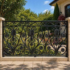 Panneau de clôture décoratif pour la maison, panneaux de clôture en fer forgé, clôture extérieure en acier durable, design élégant et sécurisé pour le jardin - Product Image 5